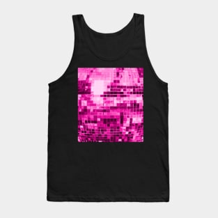 Pink Mirrored Disco Ball Pattern Tank Top